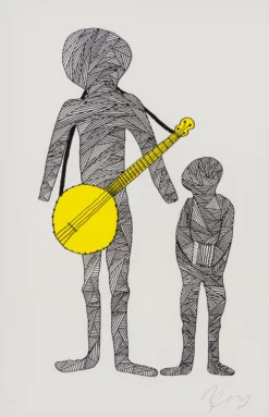 Two For The Road - Rambling Man Unique Colour Edition - Cadmium Yellow XLV -Art Prints Shop bcn cadmium yellow xlv 31 2023 12 12T14 15 46