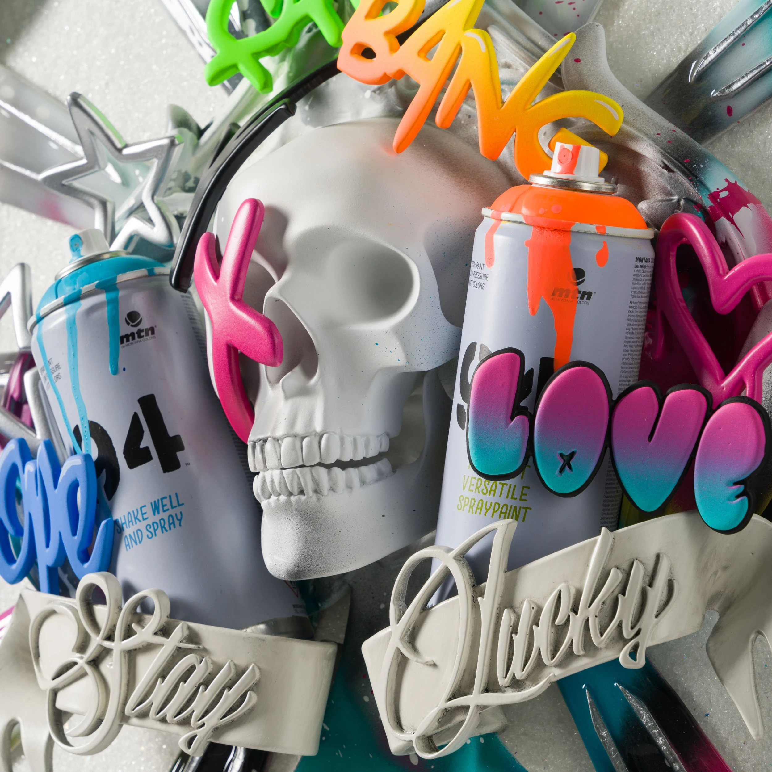 Stay Lucky (White Graffiti Fade) 5 Stay Lucky (White Graffiti Fade) - Image 5