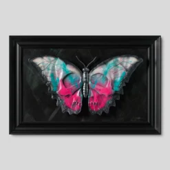 Skullfly (Pink And Teal Graffiti)