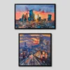 Set Of Two - Energetic Skyline & All Aboard (Giclée On Aluminium)
