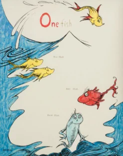Dr. Seuss One Fish Two Fish - 60th Anniversary -Art Prints Shop seu one fish two fish 60th anniversary 31 2023 11 23T11 03 32