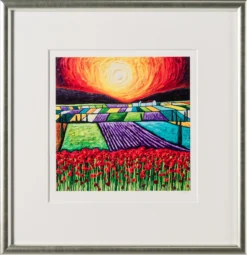 Sunset On Poppy Field | Giclée On Paper -Art Prints Shop sra 30 sunset on poppy field 2023 03 10T15 43 23