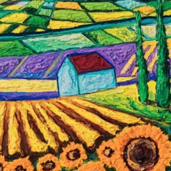 Sunflowers Amongst Cypress Trees | Giclée On Paper -Art Prints Shop sra 4 sunflowers amongst cypress trees 2023 03 10T15 49 18