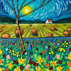 Wildflowers Overlooking Hayfield -Art Prints Shop sra ori lan 30484 31 wildflowers overlooking hayfield 2023 03 13T11 30 10