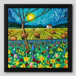 Wildflowers Overlooking Hayfield