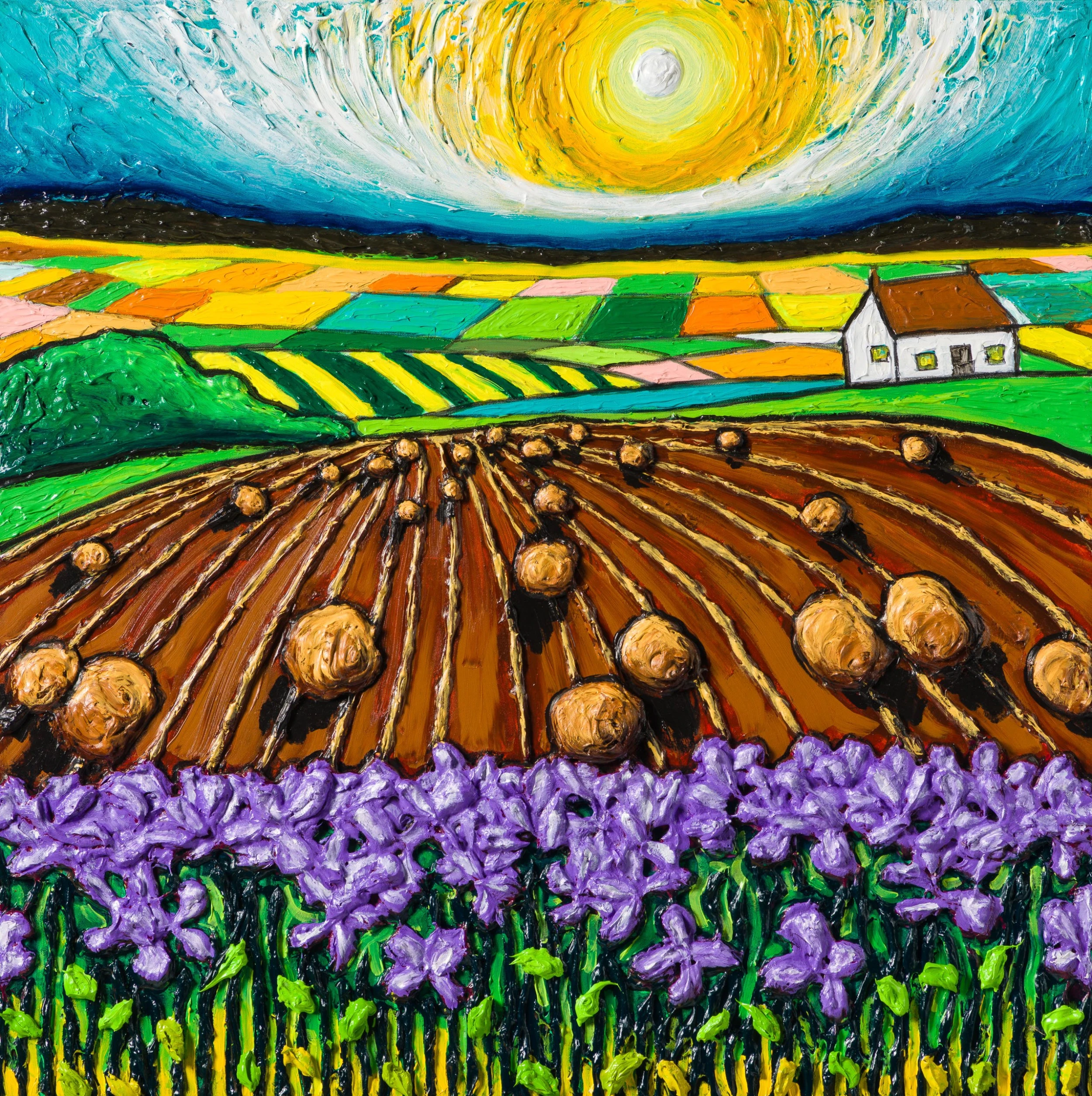 Hay Bales Overlooking Patchwork 9 Hay Bales Overlooking Patchwork - Image 9