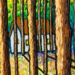 House Behind The Forest -Art Prints Shop sra ori lan 31986 house behind the forest 5 2023 10 10T13 04 23