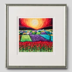 Sunset On Poppy Field | Giclée On Paper